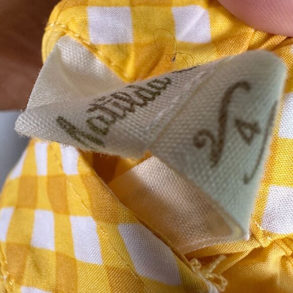 Matilda Jane Girls 4 Splendid Sunshine Pinafore Dress Yellow Ruffle Pockets - Picture 3 of 4